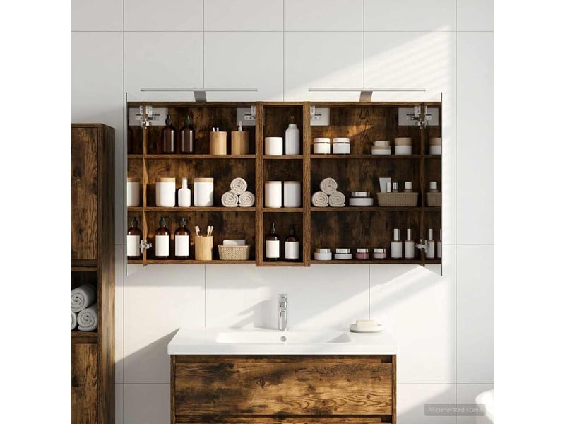  Ensemble de meubles de salle de bain 3 pcs 120x14.5x70 cm shl4304  - Conforama D