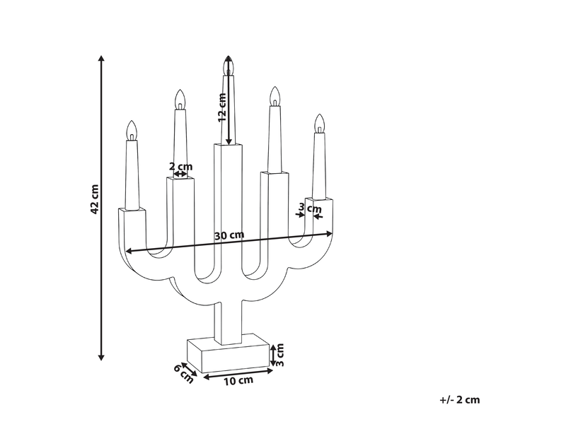  Décoration de noël led bjorkan 42 cm blanc  - Conforama C