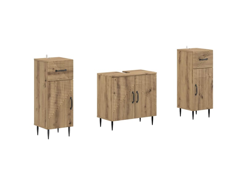  Ensemble de meuble de salle de bain 3 pièces haarlem cf63447  - Conforama A
