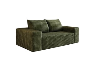 Canapé droit compressé fixe <strong>SAPGAKS</strong> <strong></strong> 2 places Velours côtelé Vert