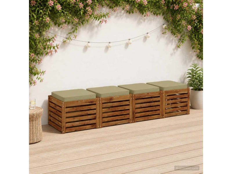 Lot de 4 coussins de siège, coussins d'assise vught 100 % polyester cf60698 - Conforama B