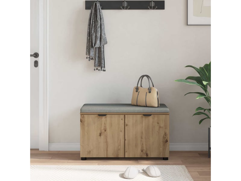  Banc d'entrée, banc interieur chêne artisanal 80x38x46 cm shl20776  - Conforama D