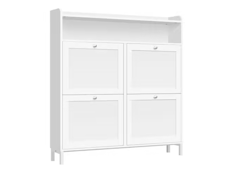 Meuble à chaussures modèle slim, armoire étroite élégante, rangement salon, meuble chaussures 1 pièce - Conforama A