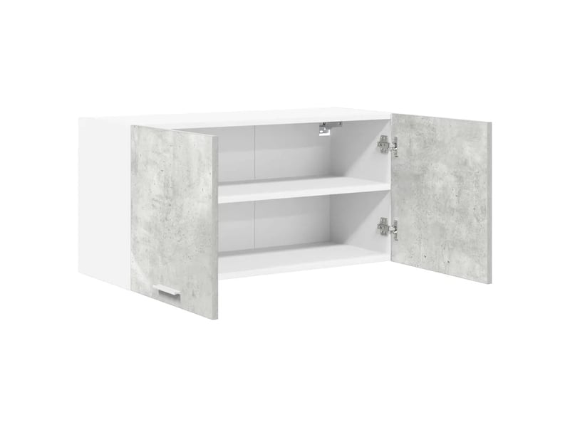  Armoire suspendue moderne avec grand espace de stockage 80 x 31 x 40 cm en bois d'ingénierie gris béton 02_0053228  - Conforama B