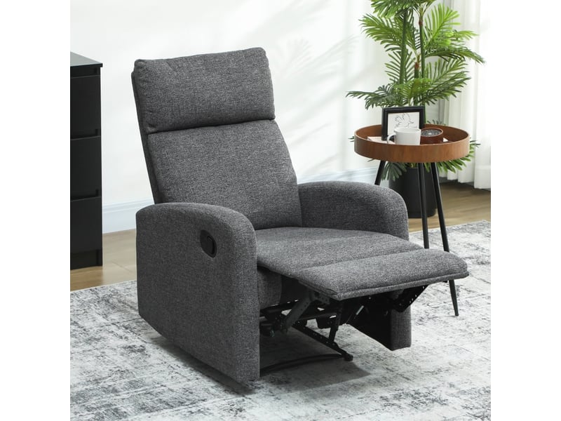  Fauteuil relax gris homcom inclinable avec repose-jambes réglable – confort salon moderne  - Conforama B