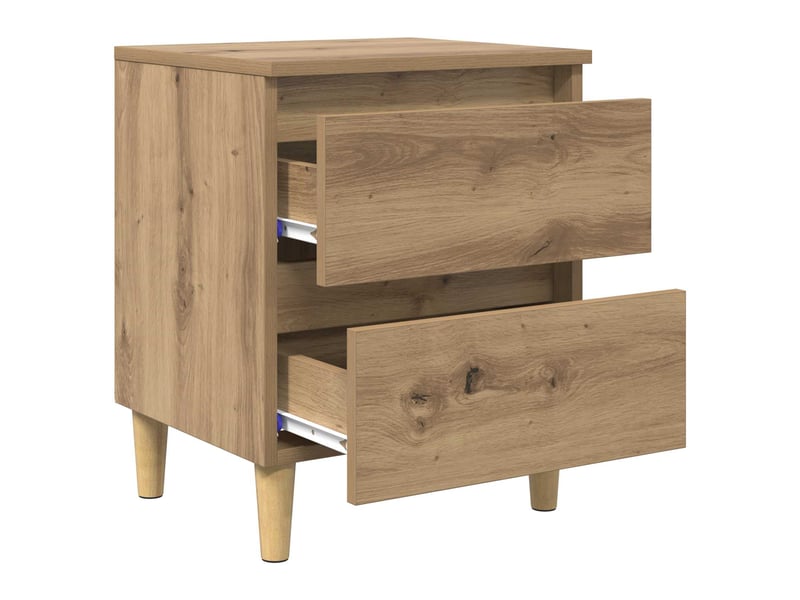 Table de chevet - table de lit chêne artisanal 40 x 35 x 50 cm - Conforama B