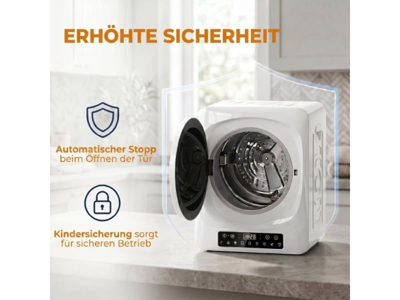  Sèche-linge compact 1000 w avec modes extra sec et eco, minuterie et température réglables, blanc  - Conforama D