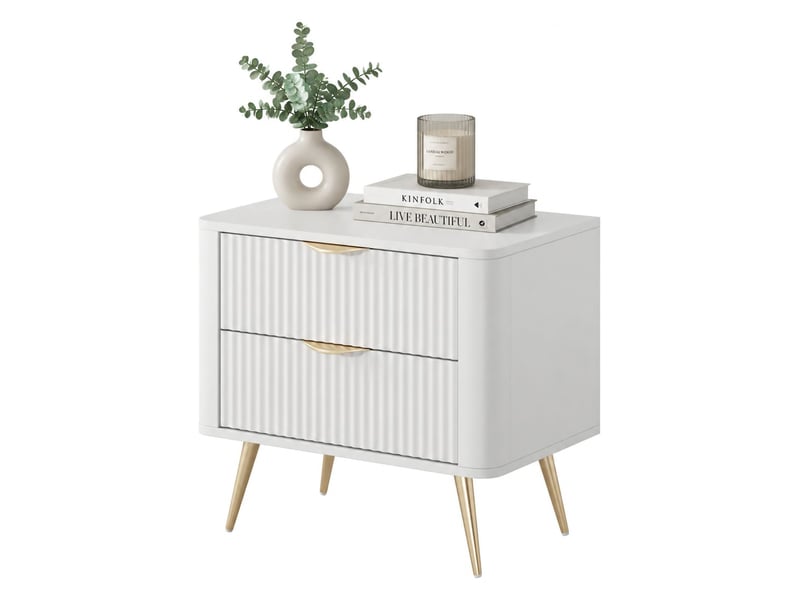  Table de chevet baari, 2 tiroirs, 63x38x55h cm blanc Baari - Conforama A