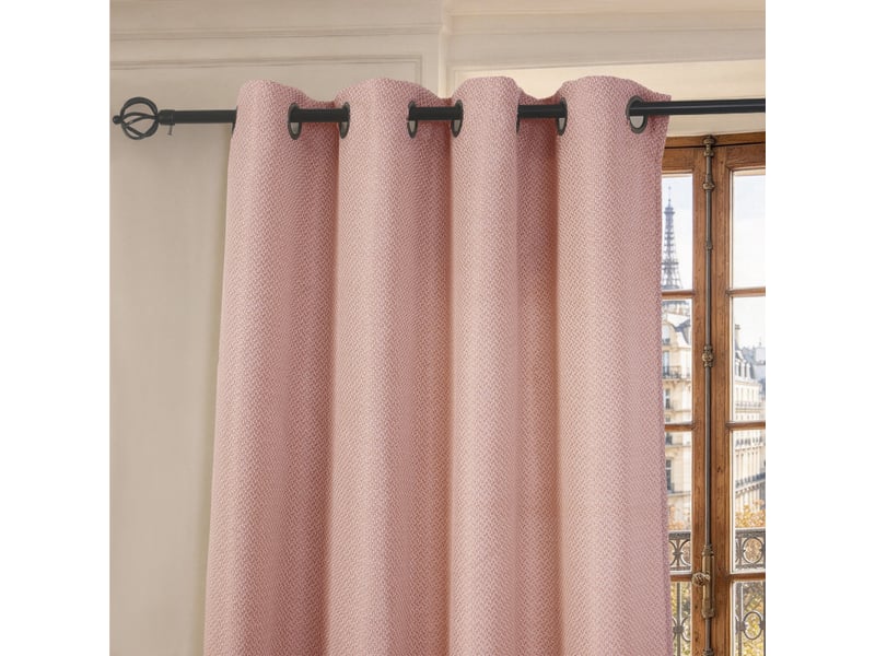 Rideau à œillets 140 x 240 cm victoria fils teints jacquard  - Conforama D
