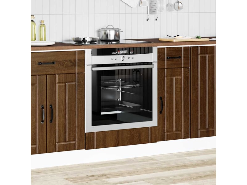  Armoire de cuisine, armoire de four lucca chêne marron bois d'ingénierie  - Conforama B