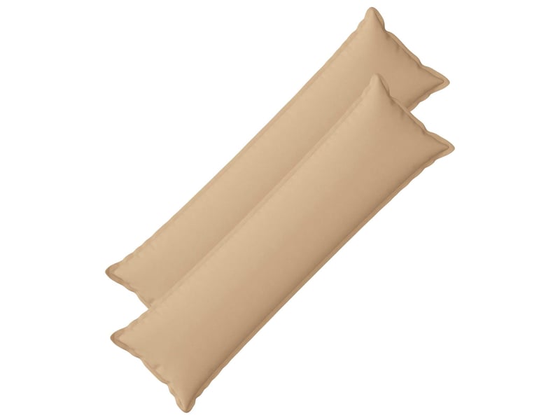  Lot de 2 coussins avec oreiller, coussins décoratifs houten crème lin synthétique cf51164  - Conforama B
