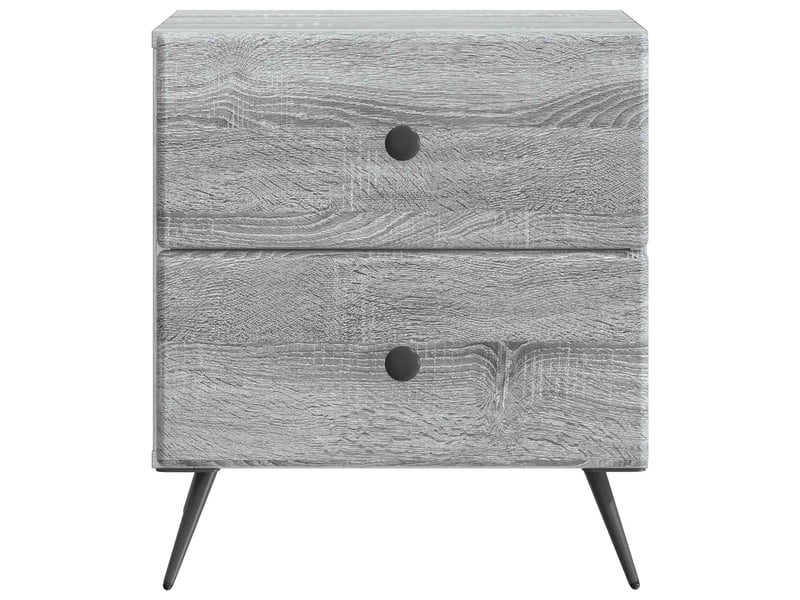  Table de chevet 2 pièces sonoma gris 43 x 34,5 x 47,5 cm  - Conforama E