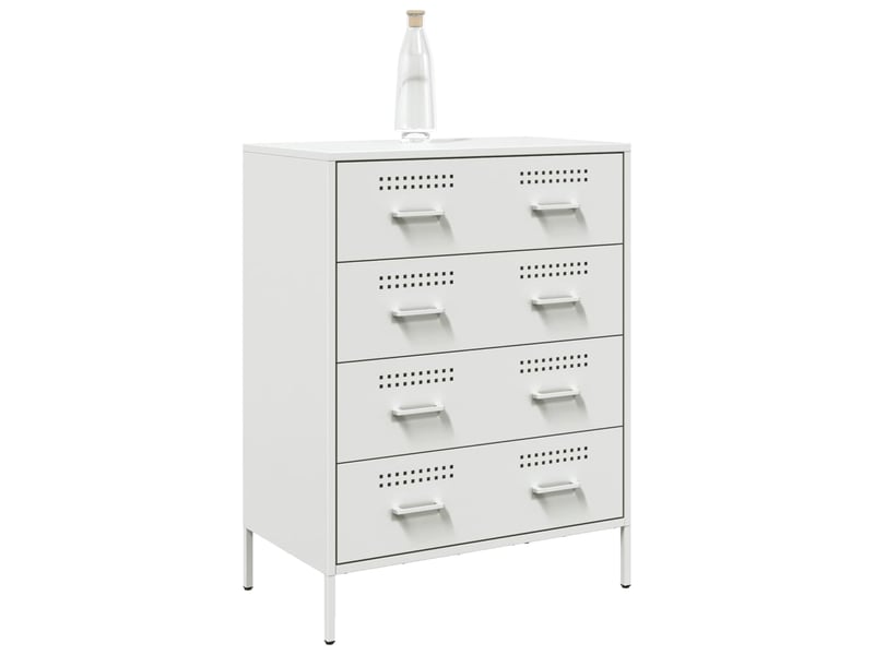  Buffet - bahut - meuble de rangement blanc 68x39x89 cm acier  - Conforama D