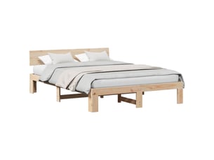 Lit 2 places 150x200 cm coloris marron