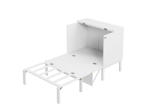 Lit simple 90x200 cm    coloris blanc