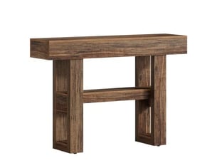 Table basse rectangulaire coloris marron FLORAGRACE - 30 cmx105 cm