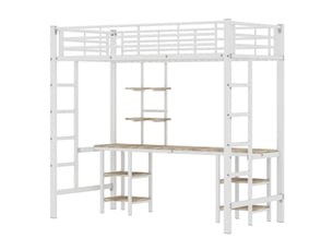 Lit mezzanine 90x200 cm ATELIER CONFORTIEL   coloris blanc
