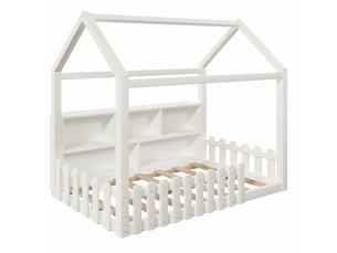 Lit cabane 90x190 cm <strong></strong>  <strong></strong> coloris blanc
