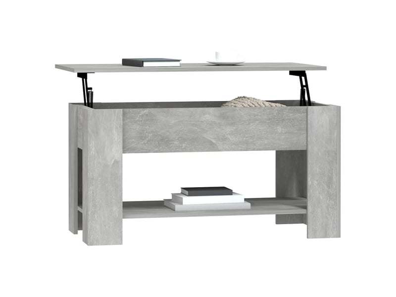  Table basse - table de salon - table à thé gris béton 101x49x52 cm bois d'ingénierie  - Conforama C