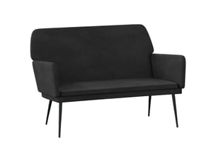Banc chambre, banc de lit noir 108x79x79 cm velours shl51208