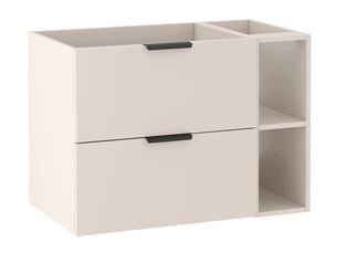 Meuble sous vasque suspendu avec étagère luna cachemire mat 80 cm