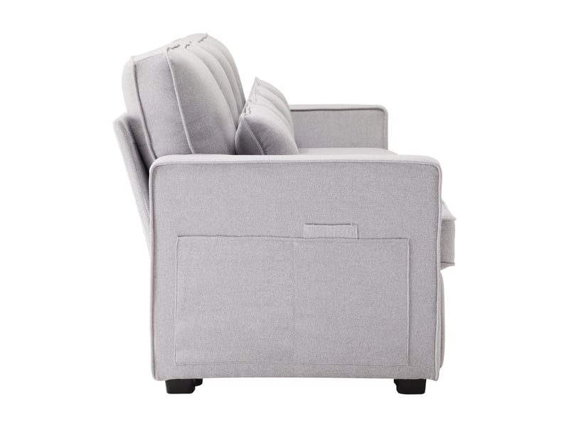  Canapé 4 places, canapé de salon – avec accoudoirs, pour salon, en lin, pour appartement  - Conforama B