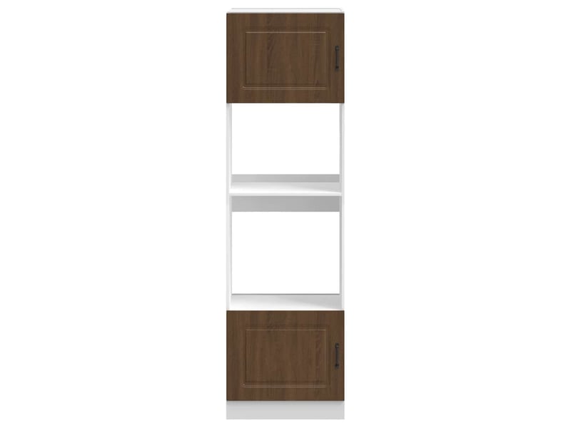  Meuble de rangement, armoires de four kalmar en bois d'ingénierie chêne brun  - Conforama D