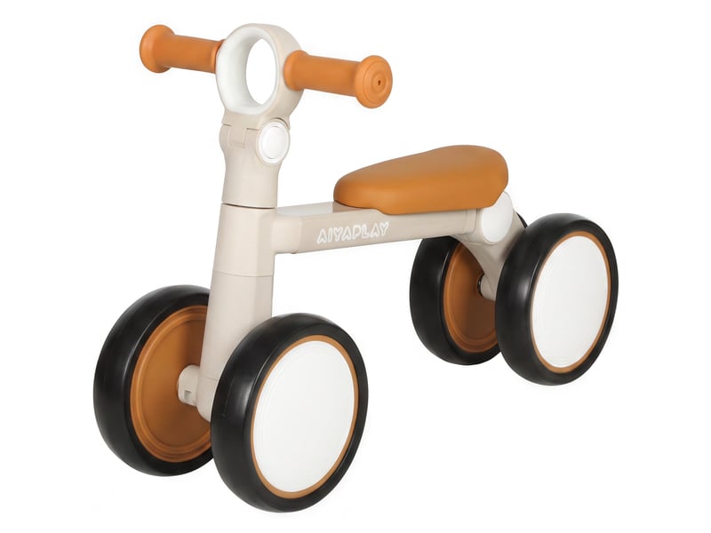  Draisienne pliante ultralégère avec cadre en aluminium, selle et guidon réglables pour enfants de 1 à 2 ans - crème  - Conforama B
