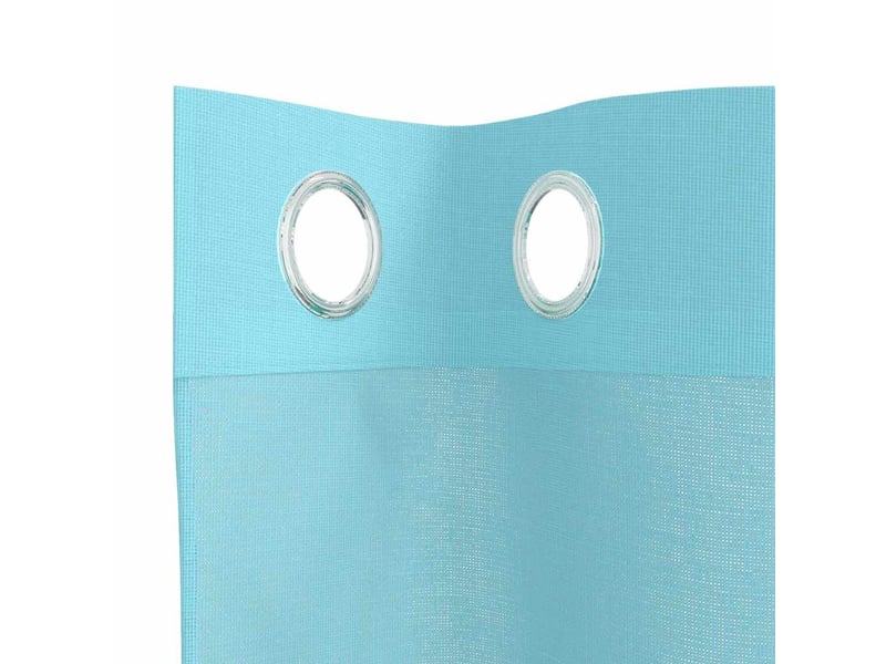 Lot de 2 rideaux en voile, voilages avec œillets turquoise cf44430  - Conforama E