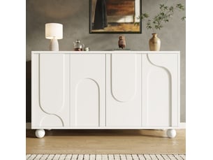 Meuble tv coloris blanc 120 cm <strong>DESVIAE</strong> <strong></strong>