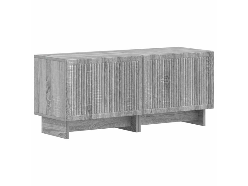  Meuble tv - banc tv - meuble de rangement led 5 pièces sonoma gris bois d'ingénierie  - Conforama D
