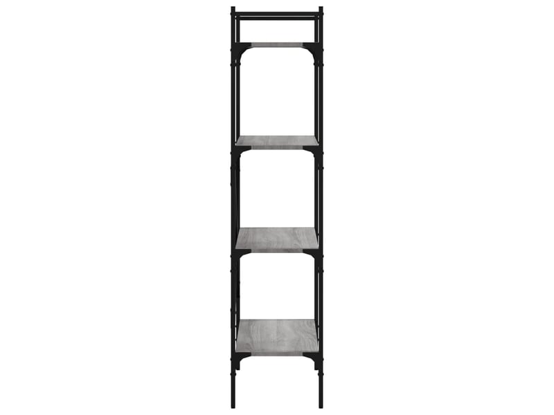  Bibliothèque à 4 niveaux, armoire à livres sonoma gris 56x31,5x138,5 cm  - Conforama E