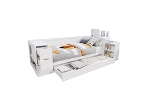 Lit gigogne 90x200 cm SOGEU coloris blanc