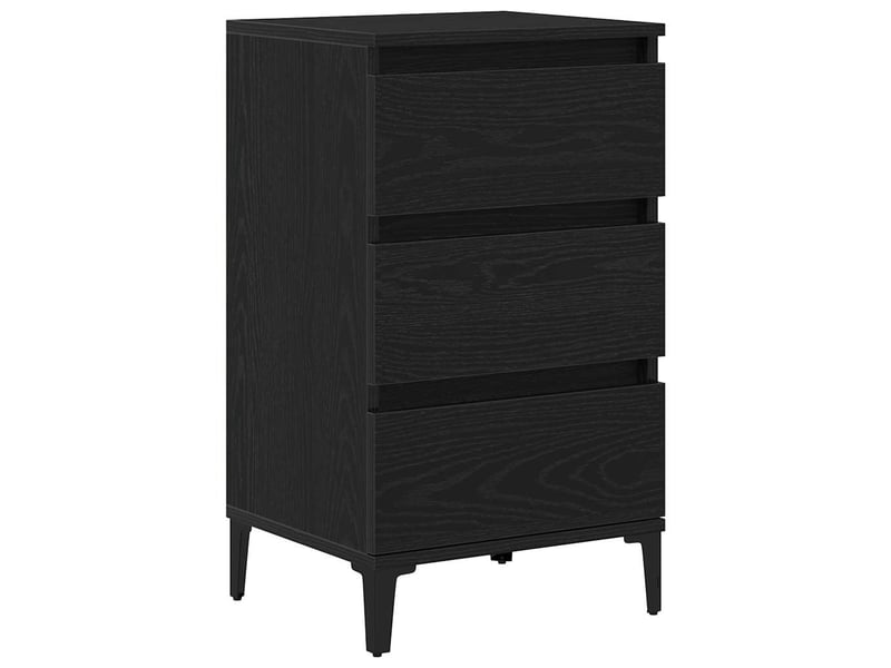  Table de chevet - cabinet de chevet - table de nuit chêne noir 45 x 35 x 44 cm bois d'ingénierie  - Conforama A