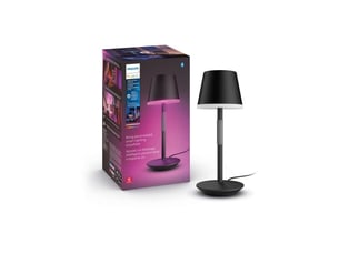 Lampe de table connectee led noir hue go portable bluetooth zigbee