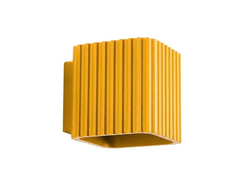  Applique riff jaune g9 aluminium moderne 10x10x12cm SL.3091 - Conforama A