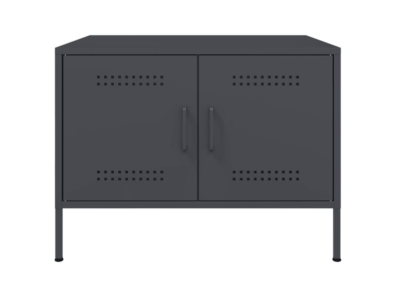  Table basse | table d'appoint salon anthracite 68x50x50,5 cm acier  - Conforama E