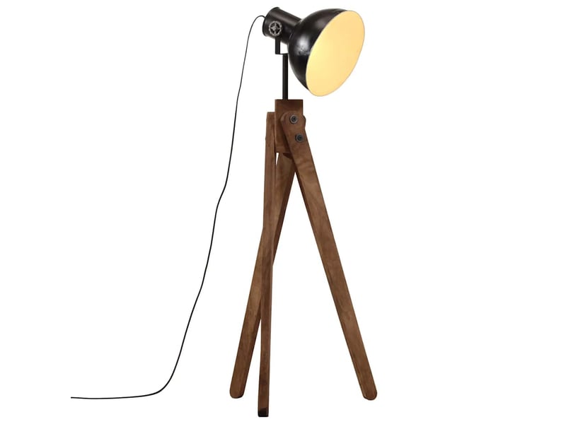  Lampadaire salon, lampe sur pied 25 w noir 45x45x120 cm e27  - Conforama B