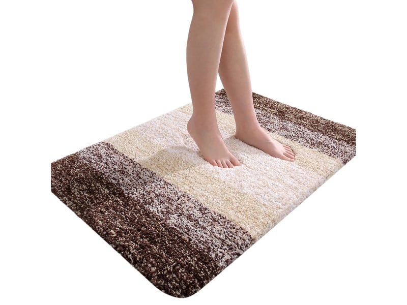  Tapis de bain en microfibre - 20 x 30 pouces - marron  - Conforama A