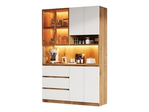 Buffet 6 porte(s) 3 tiroir(s) Qualité haut de gamme - 40 cm coloris bicolore