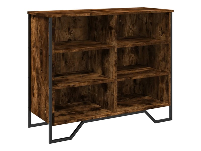  Buffet - bahut - meuble de rangement chêne fumé 91x35,5x74,5 cm bois d'ingénierie  - Conforama A