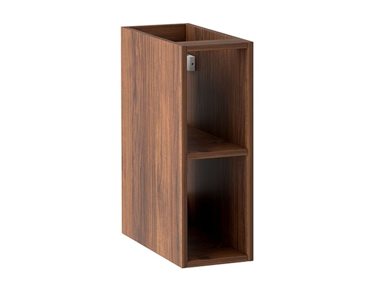 Meuble sous vasque suspendu avec 2 étagères et plan 2t novo l.120 cm effet noyer warmia - Conforama E