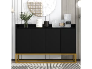 Buffet 4 porte(s) 0 tiroir(s) REDOM - 120 cm coloris noir