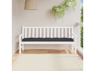 Coussin de banc de jardin, coussin d'assise noir 180x50x7 cm tissu oxford cf52779