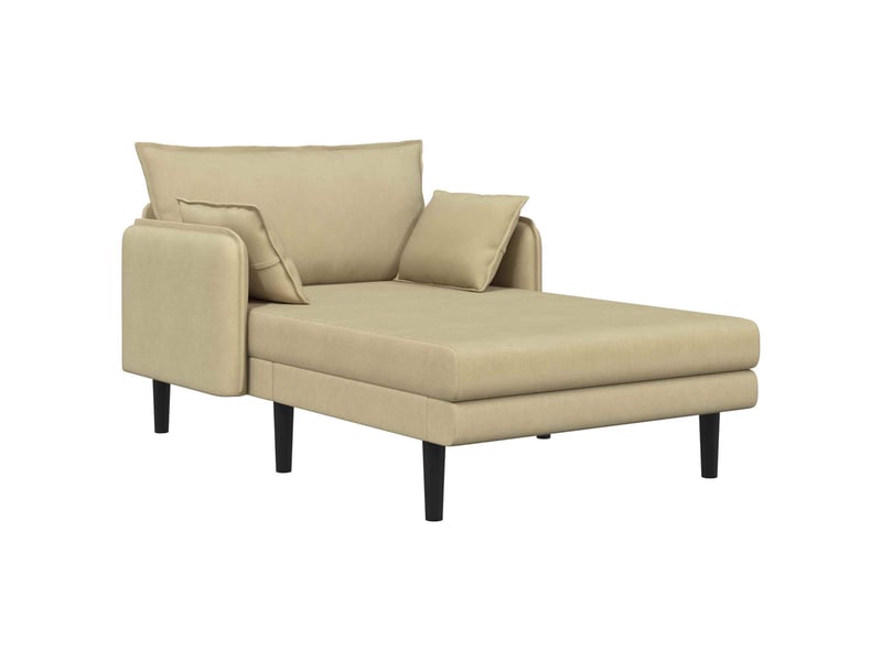  Vidaxl grande méridienne vert gris tissu en velours côtelé  - Conforama A