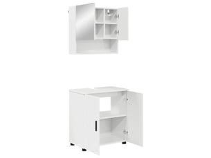 Ensemble de mobilier de salle de bain 2 pièces blanc brillant cf64207