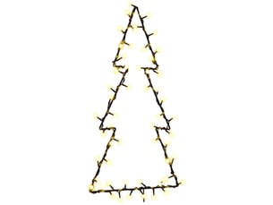 Lumières de noël silhouette d'arbre de noël 80 led blanc chaud