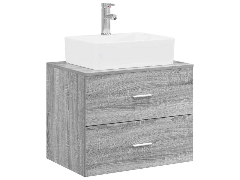  Ensemble de mobilier de salle de bain sonoma gris cf64708  - Conforama A