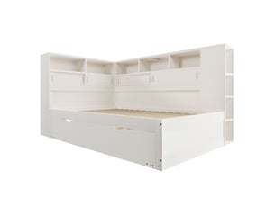 Lit gigogne 90x200 cm SOGEU coloris blanc