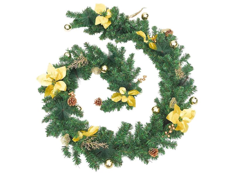 Guirlande de noël avec lumières led vert 2,7 m pvc  - Conforama C